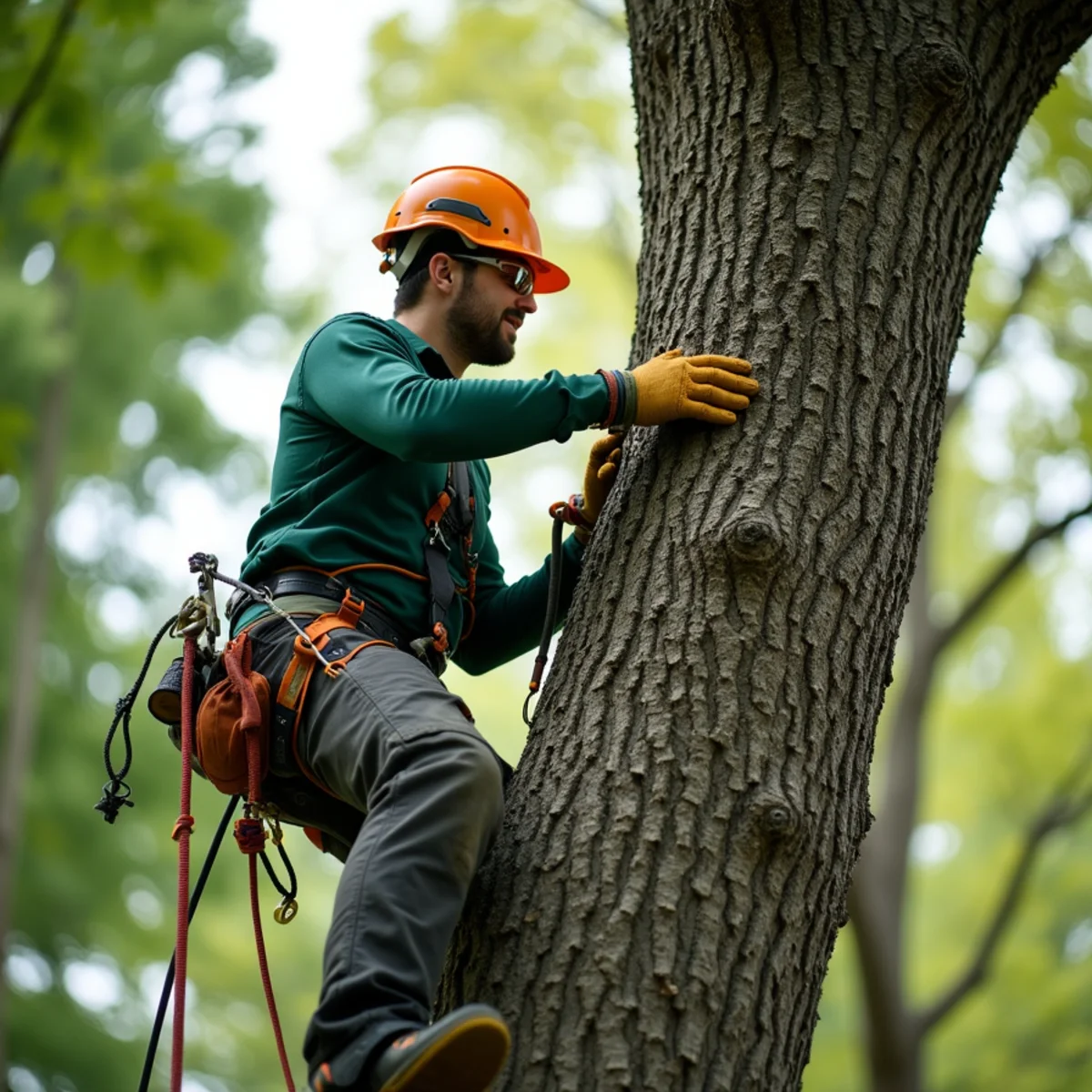 Professional tree care execution addressing Helene Job Story: Rigging a Twisted Tree Off a Montreat Home