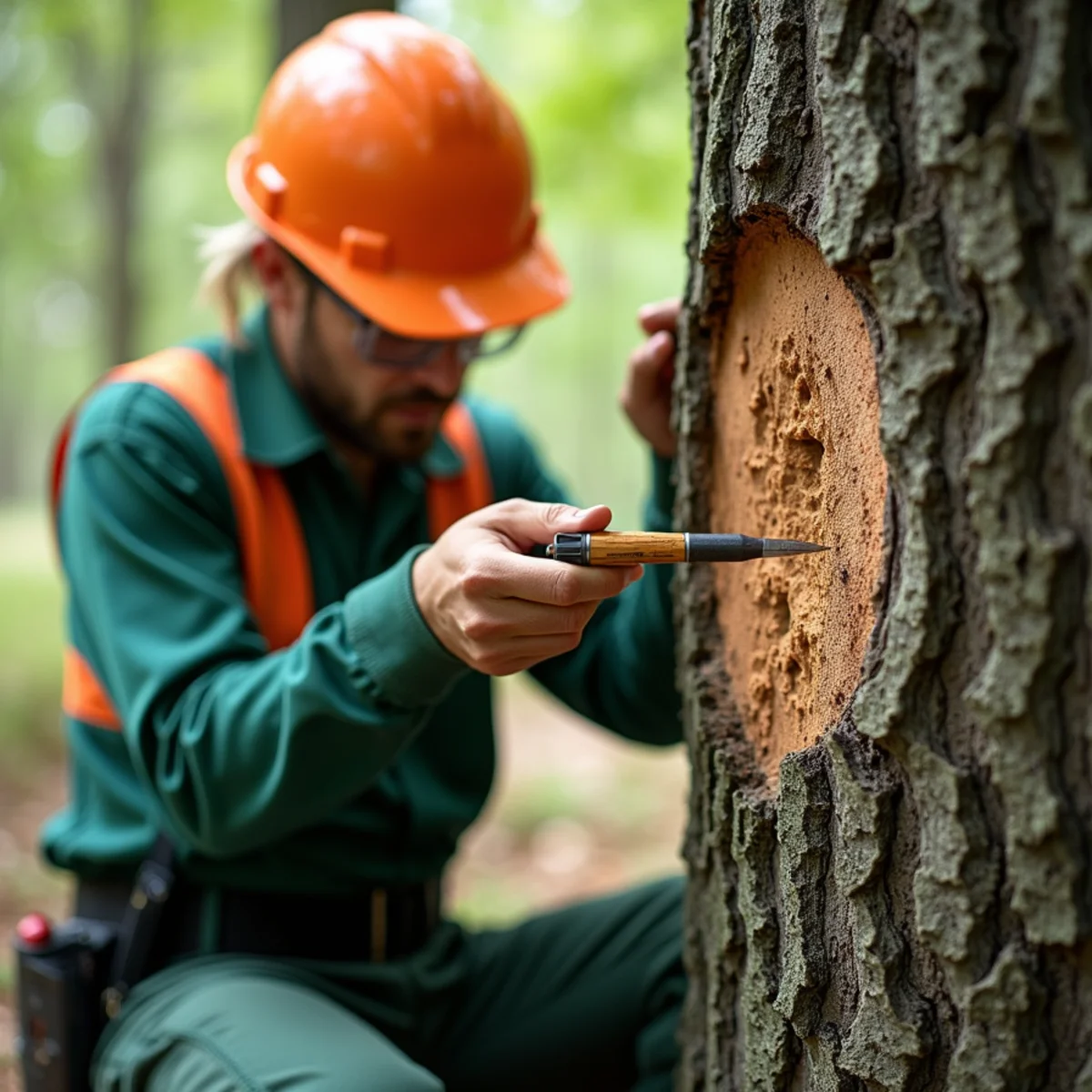 Arborist inspecting critical tree indicators for How Long Does Tree Removal Take? Real Job Timelines