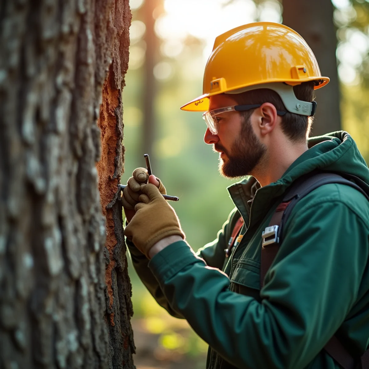 Arborist inspecting critical tree indicators for How to Choose a Tree Service in Morganton: 10 Questions