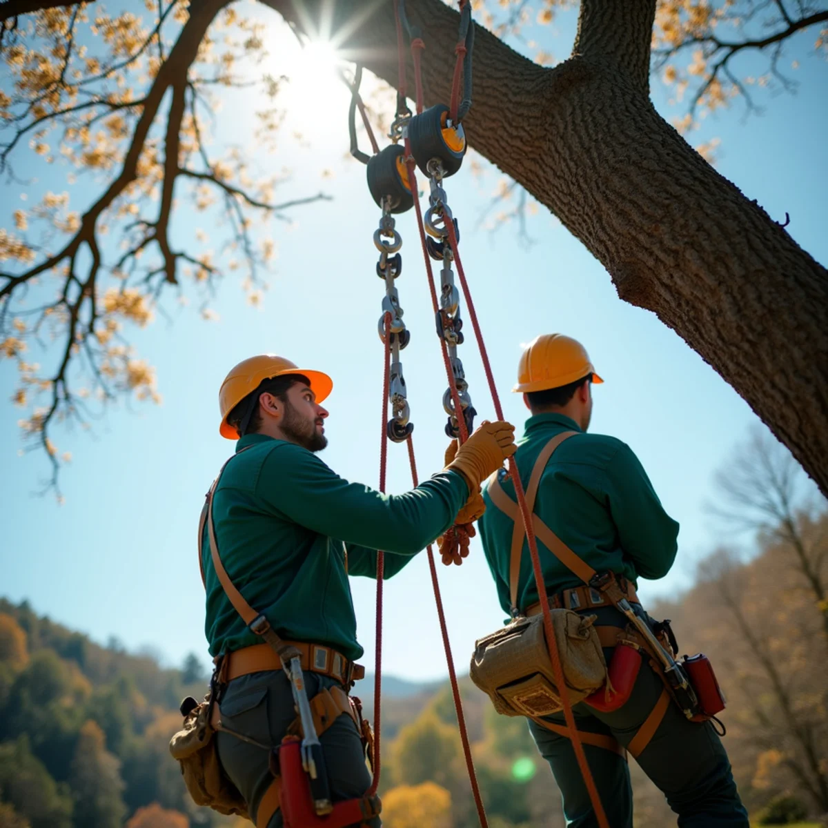 Specialized arboricultural equipment and methods for Storm-Proofing Trees Before Hurricane & Ice Season