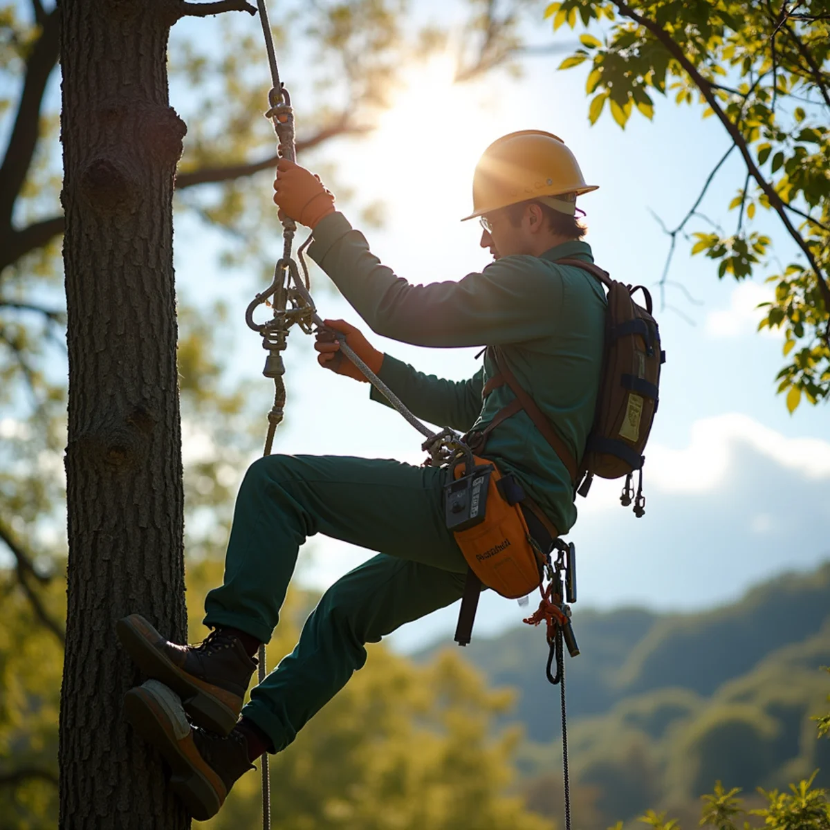 Precision technical rope rigging and lowering for Lot Clearing