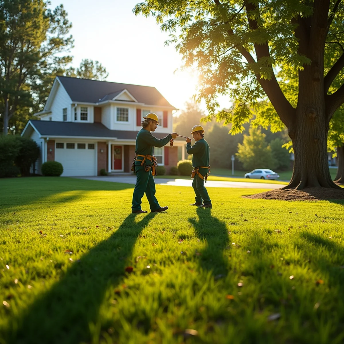 Immaculate yard condition and finished results after Hemlock Woolly Adelgid Treatment