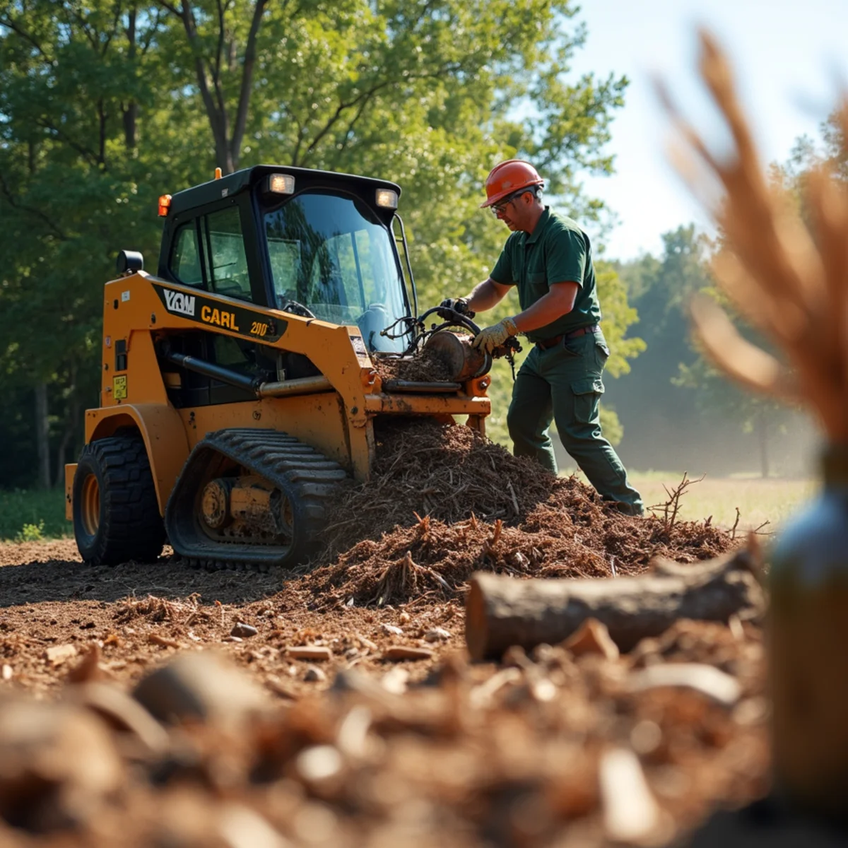 Professional commercial equipment in action for Tree Fertilization