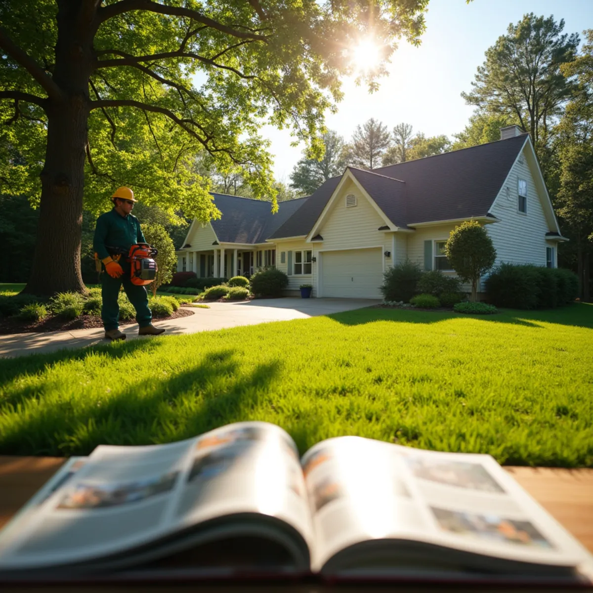 Immaculate yard condition and finished results after Tree Fertilization