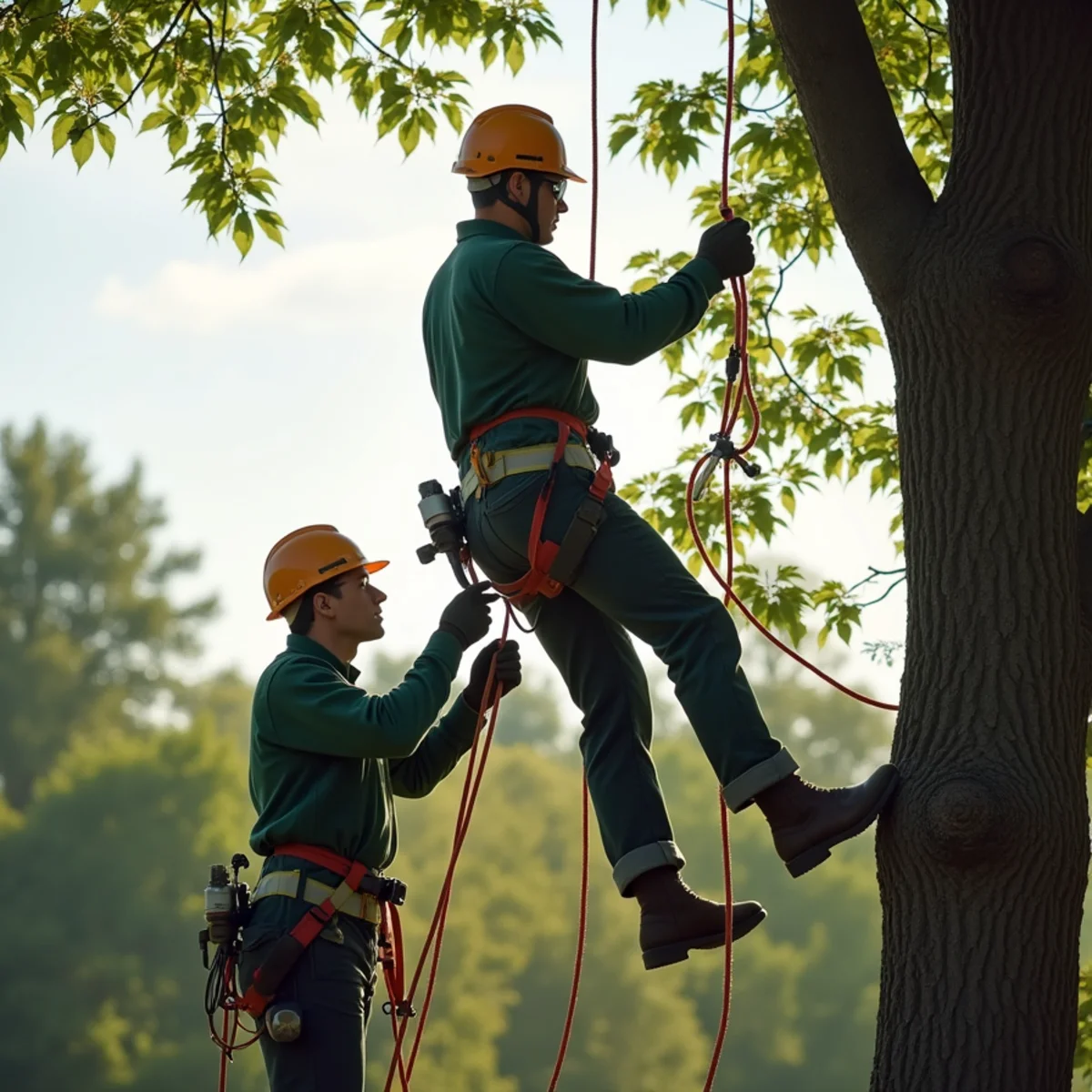Precision technical rope rigging and lowering for Tree Planting