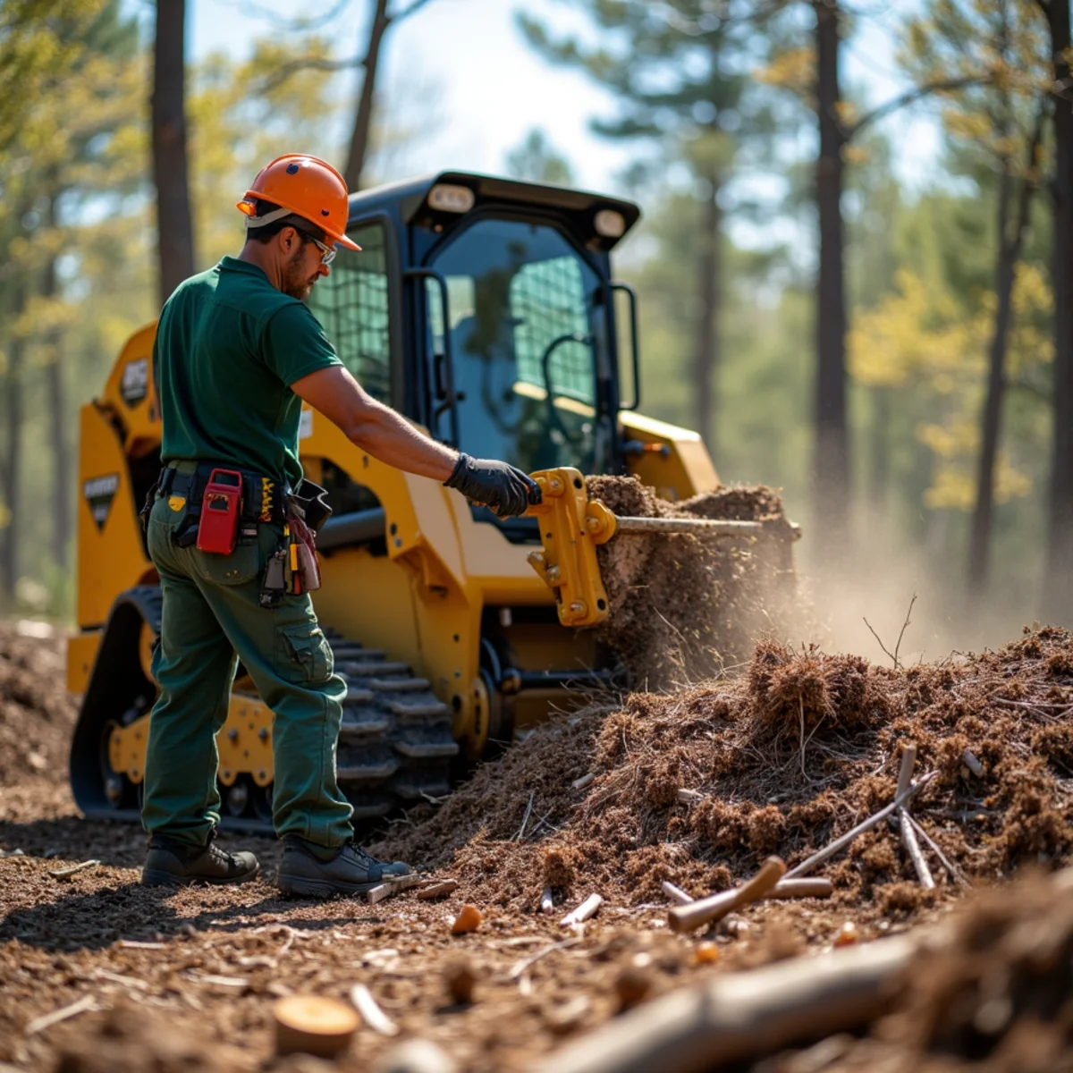 Professional commercial equipment in action for Tree Pruning