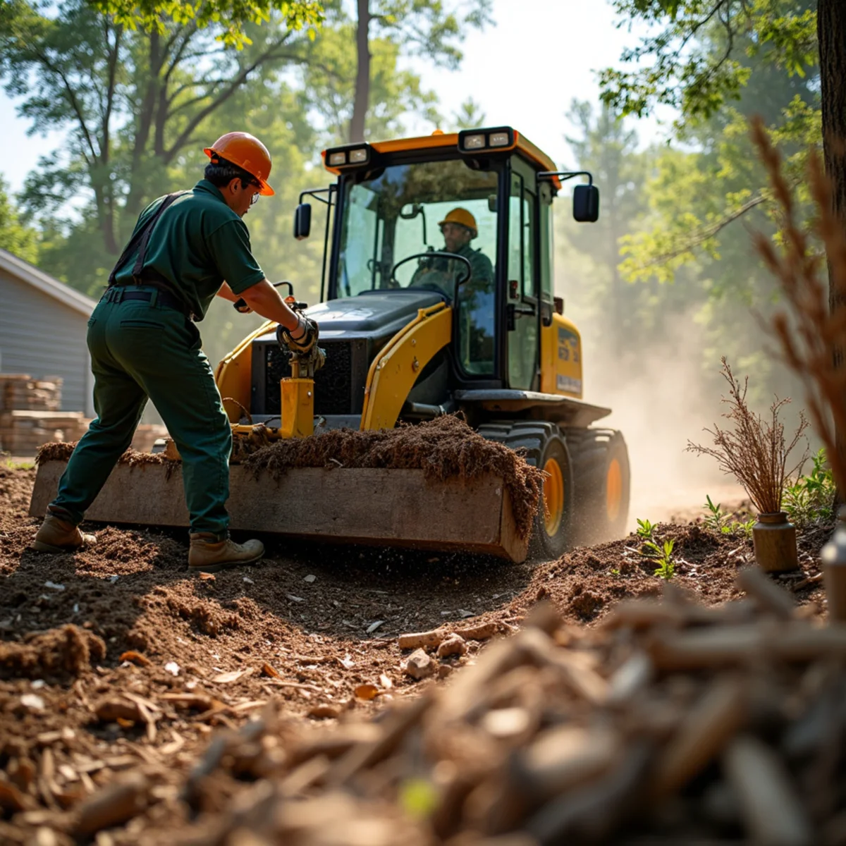 Professional commercial equipment in action for Dead Tree Removal